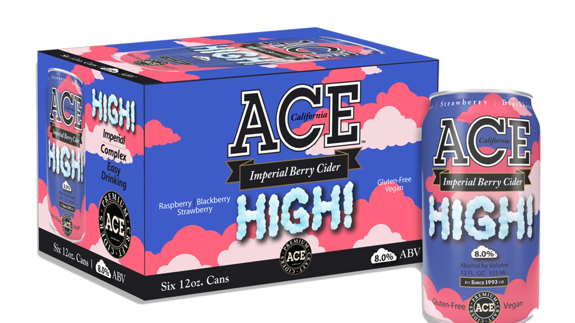 Ace High Imperial Berry Cider 12 oz Cans Shop Hard cider at HEB