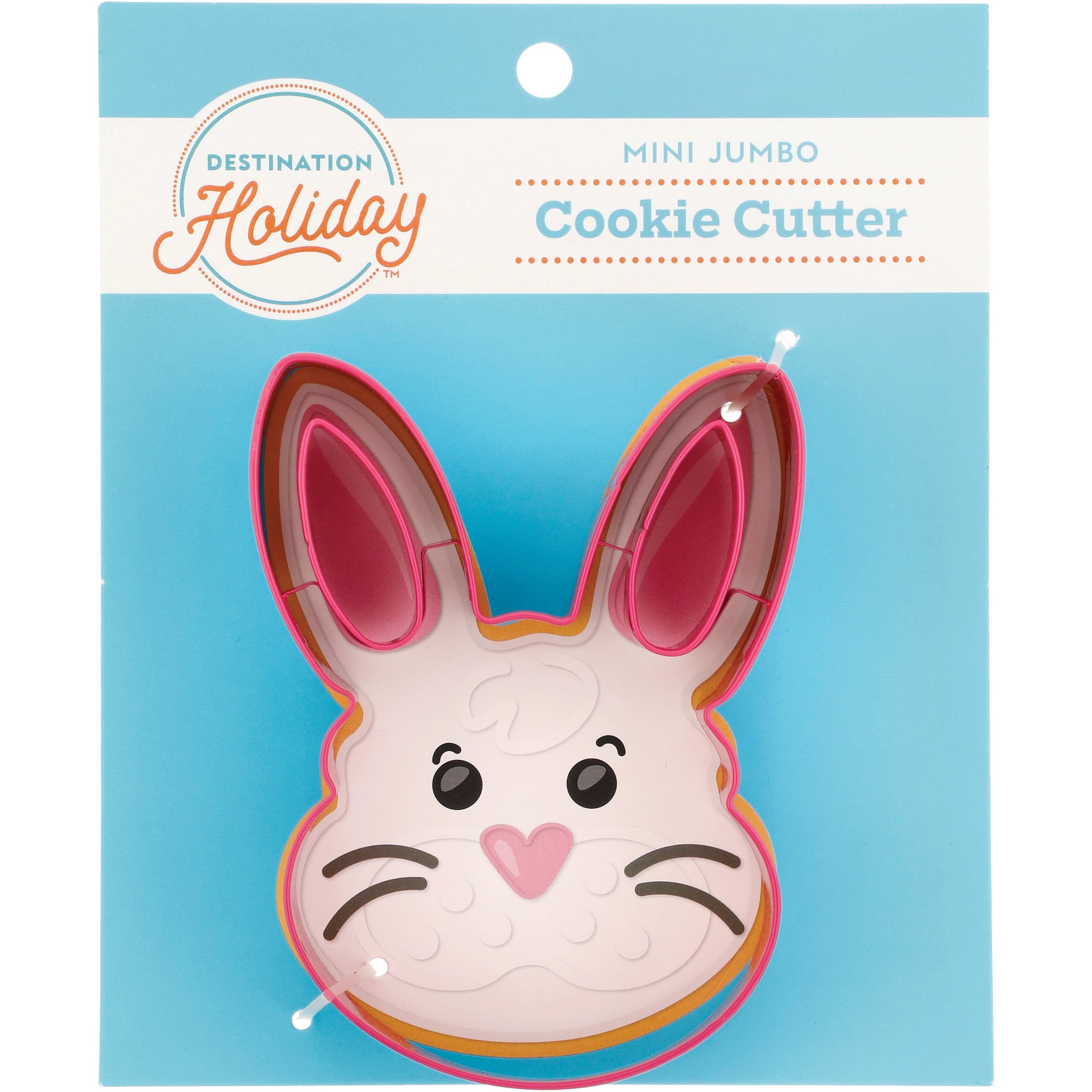 Destination Holiday Easter Bunny Head Shape Metal Cookie Cutter Shop