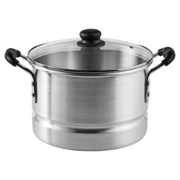 IMUSA Aluminum Steamer with Glass Lid, 10 qt