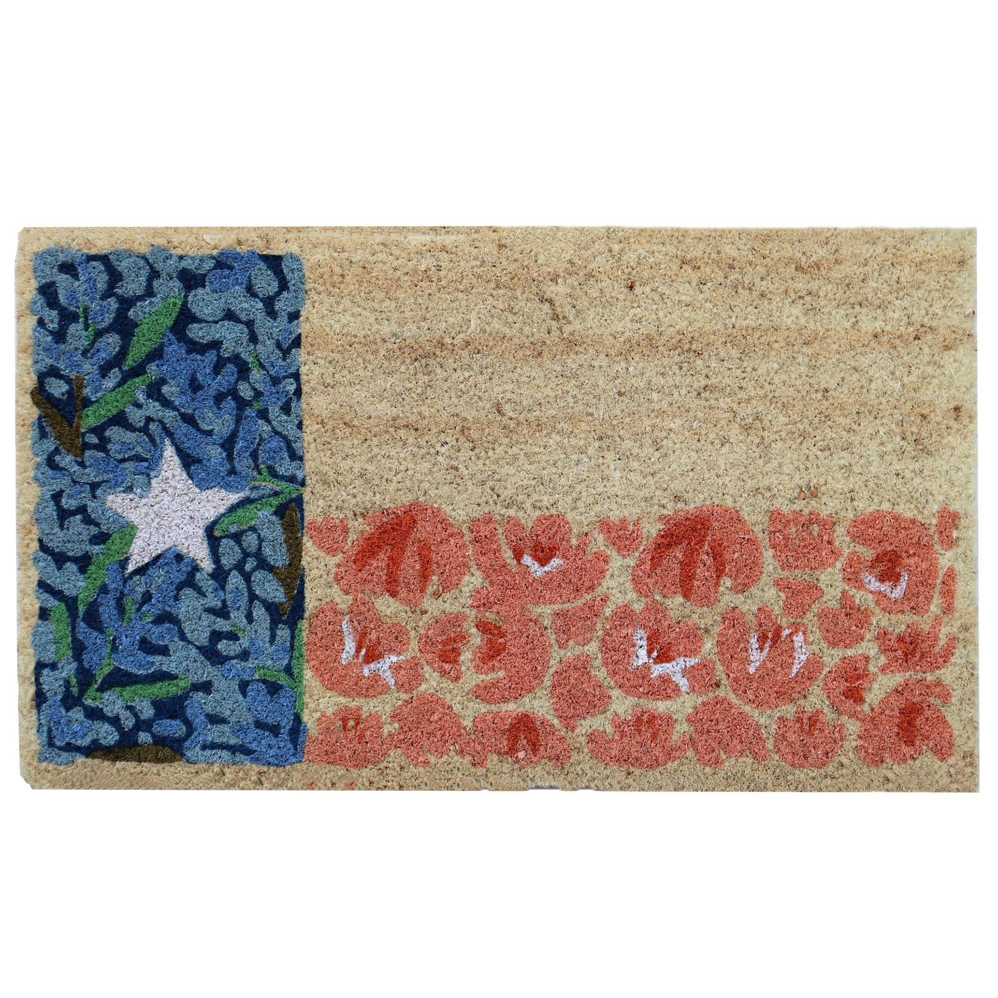 Texas Home for the Holidays Coir Door Mat