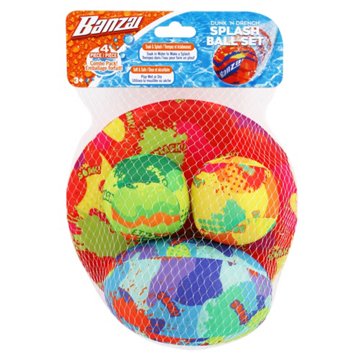 Banzai Dunk 'N Drench Splash Ball Set, 4 pc