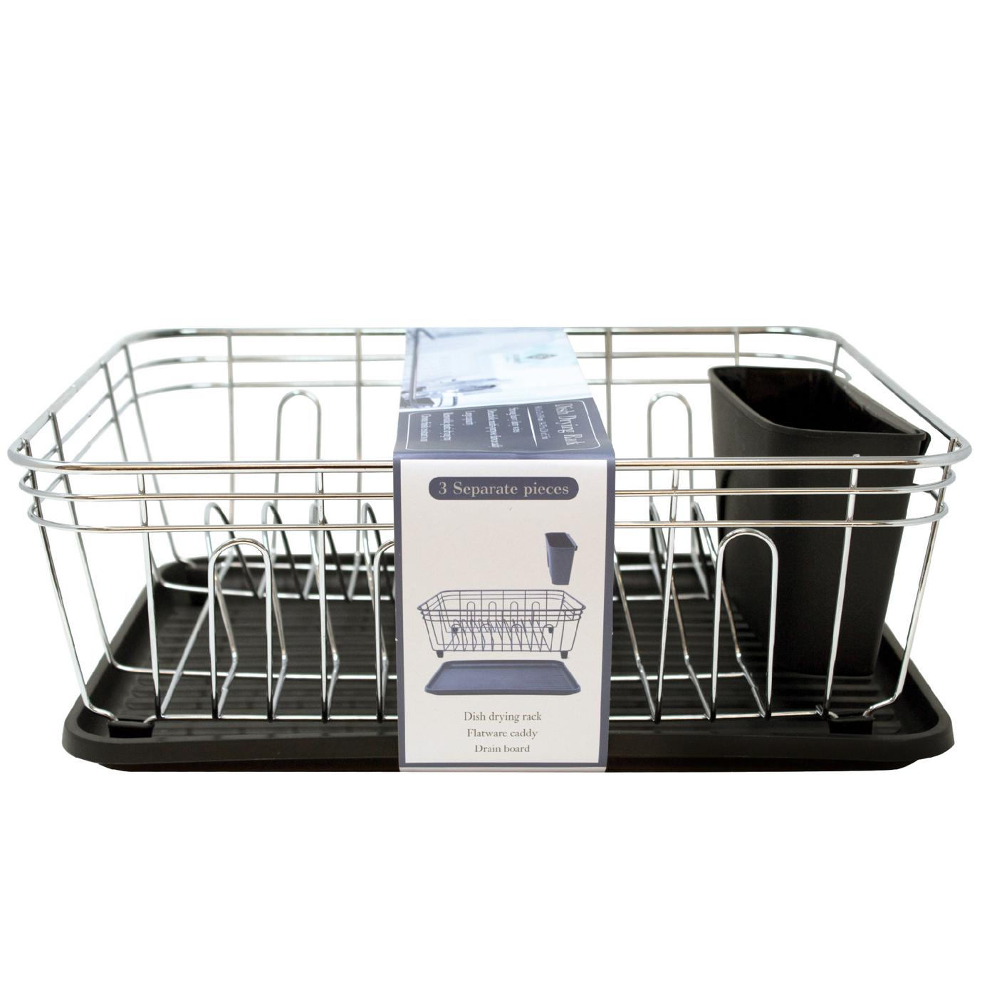 Gourmet Home Products Stainless Steel Wire Dish Rack - Black; image 1 of 4