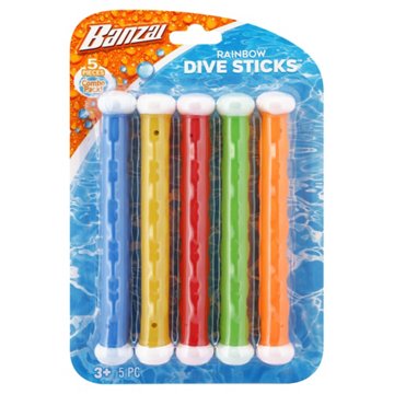 Banzai Rainbow Dive Sticks, 5 pk