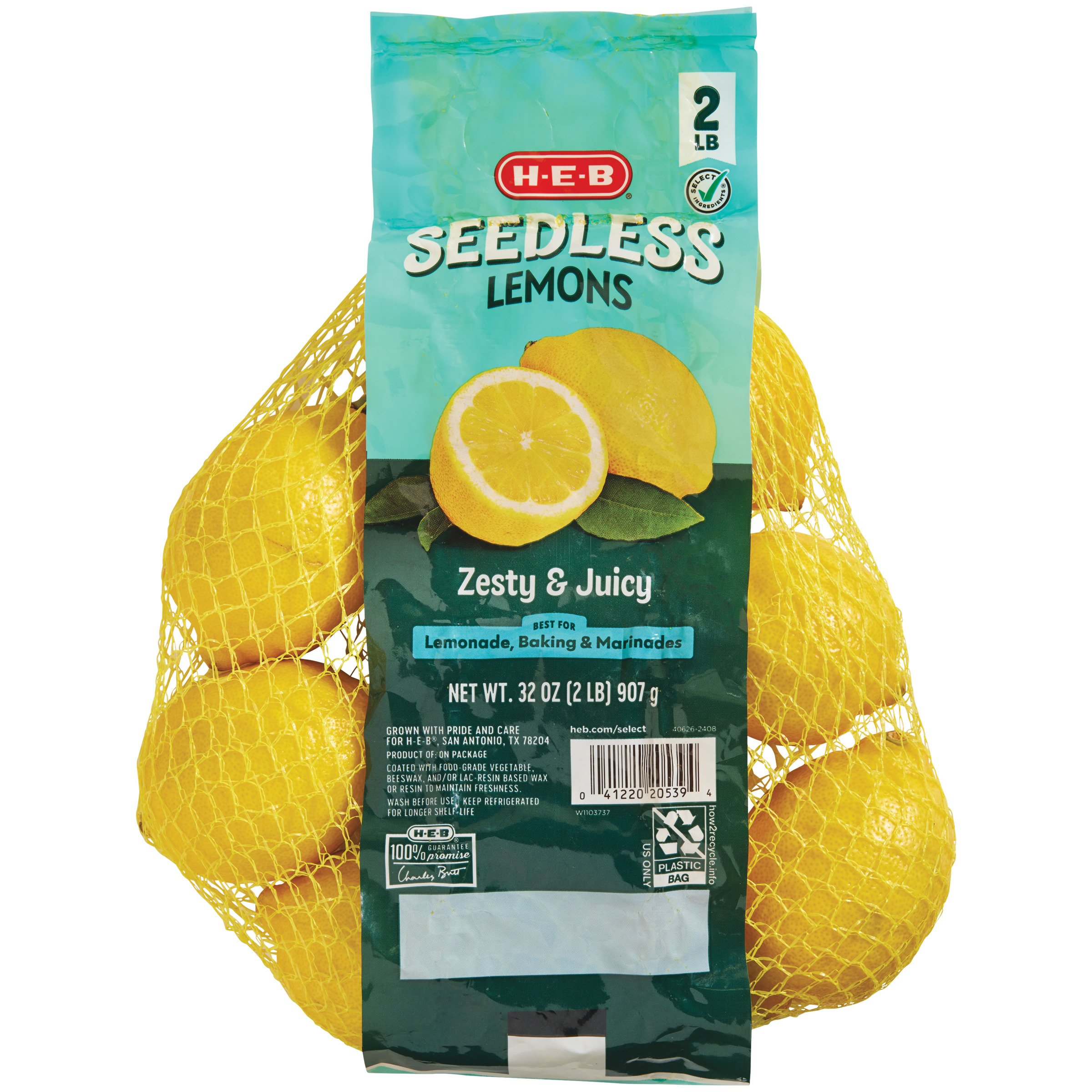 Fresh Lemons, 2 lb Bag