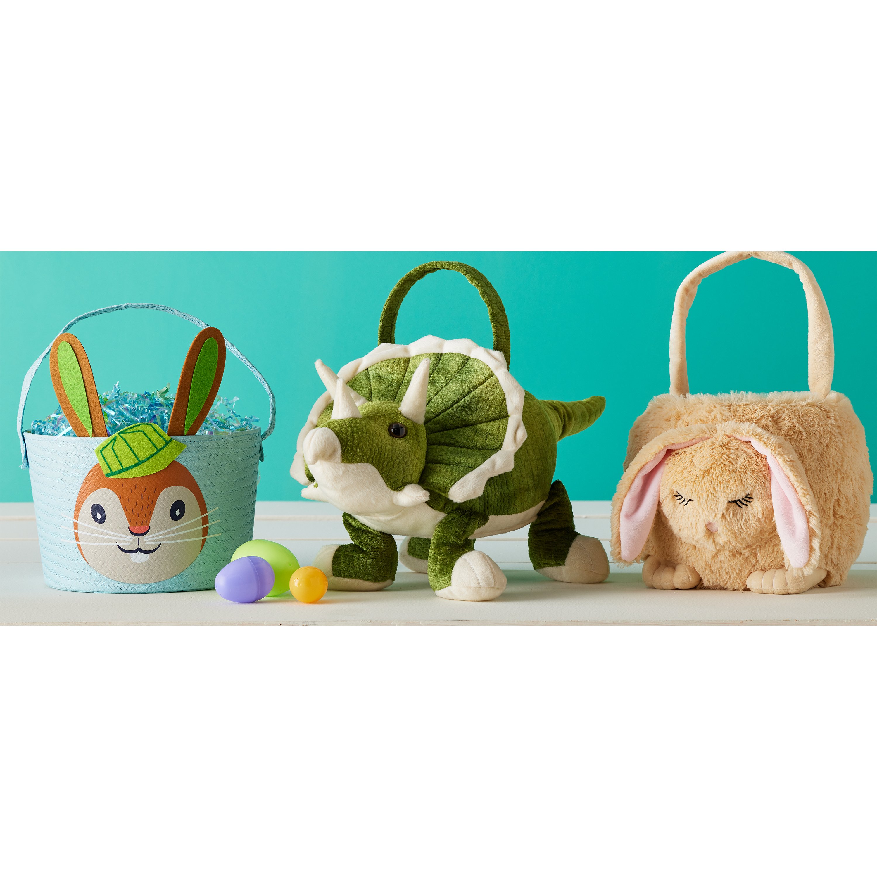 Plush dinosaur easter basket online