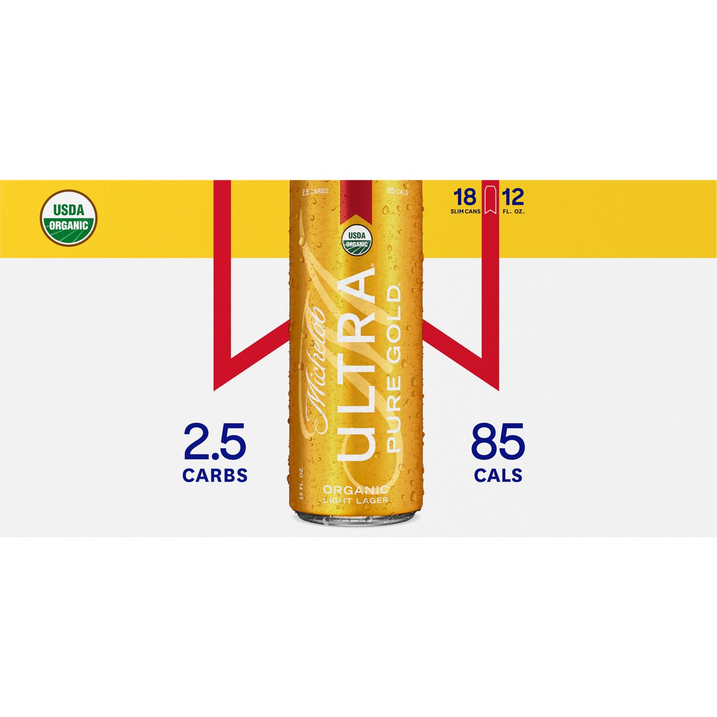 Michelob Ultra Pure Gold Organic Light Lager Beer 12 oz Cans; image 2 of 2