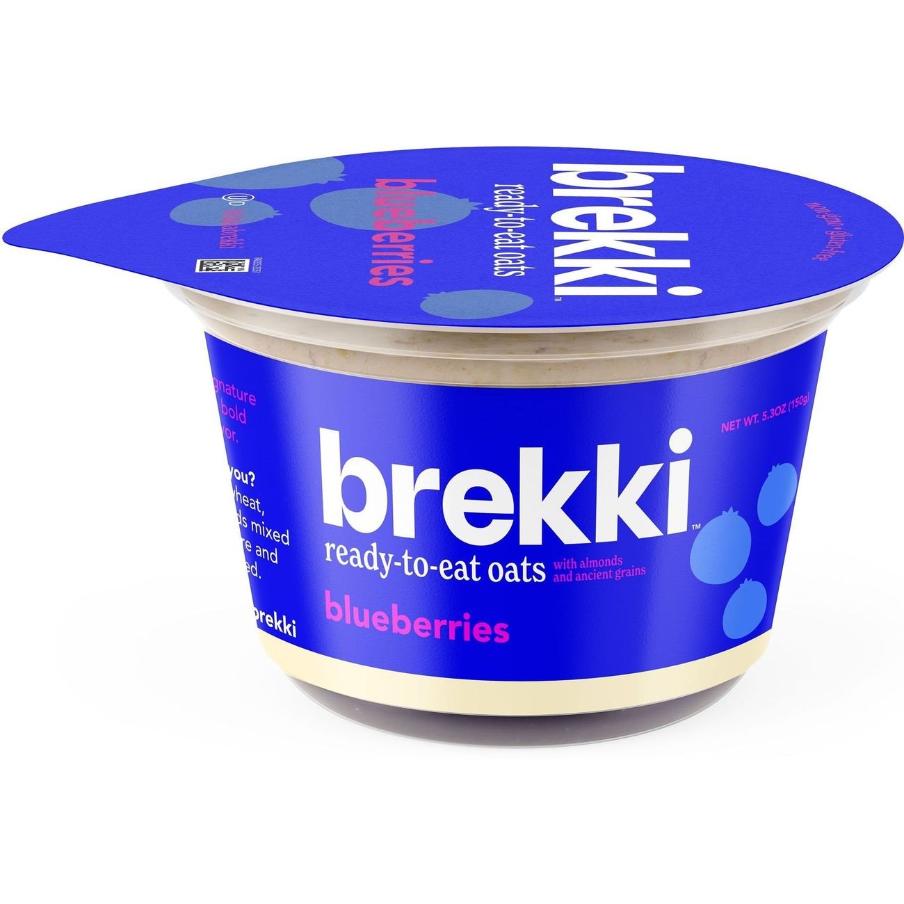 Brekki Overnight Oats Blueberries Ready-To-Eat Oats, 5.3 oz