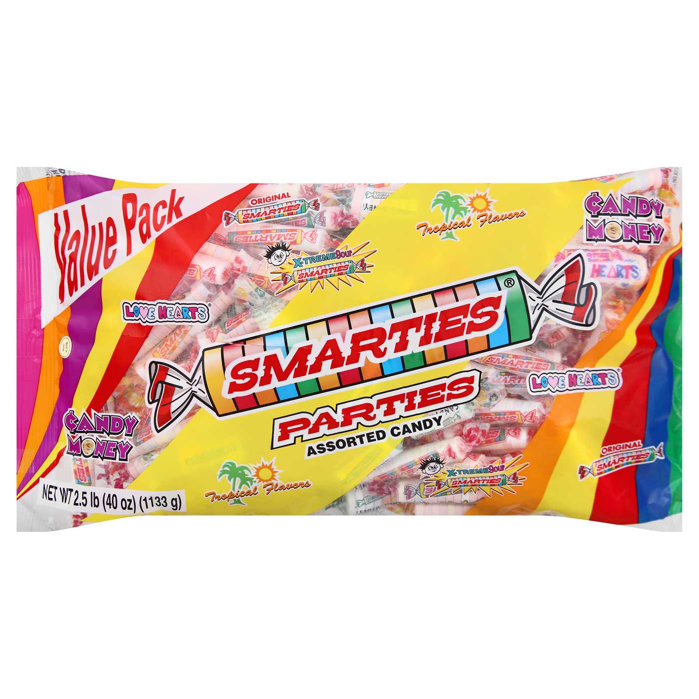 Smarties Tropical Flavor Parties Candy Rolls - Value Pack; image 1 of 2