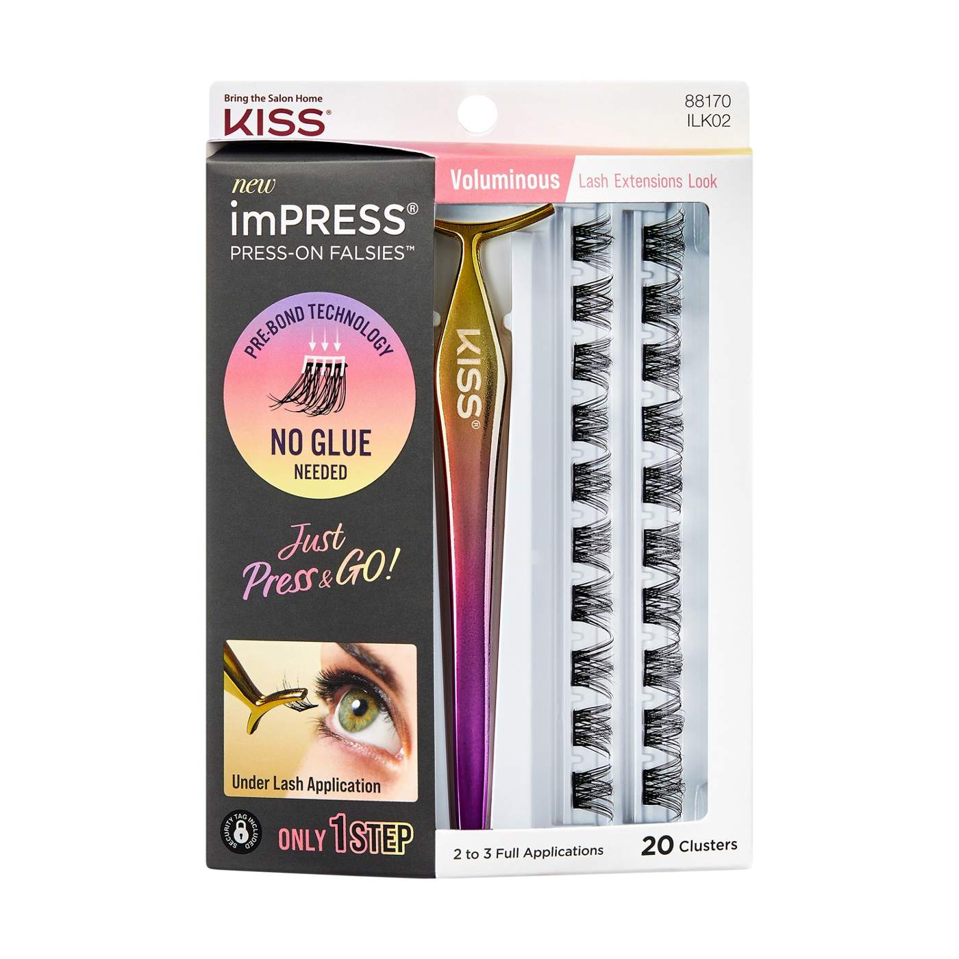 KISS imPRESS Press-On Falsies Lash Extensions Kit - Voluminous; image 1 of 5