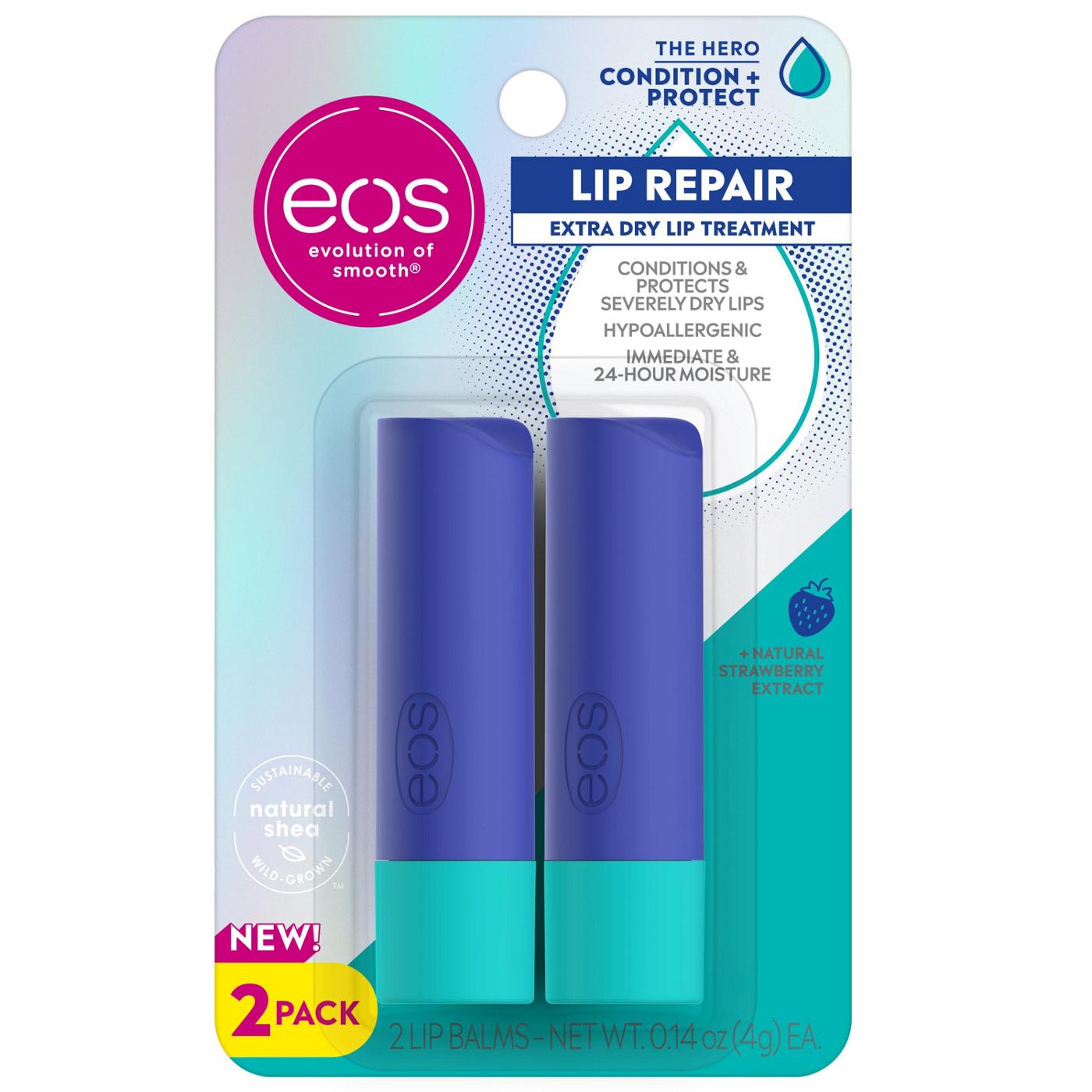 eos The Hero Lip Repair Balms - Natural Strawberry Extract; image 1 of 2