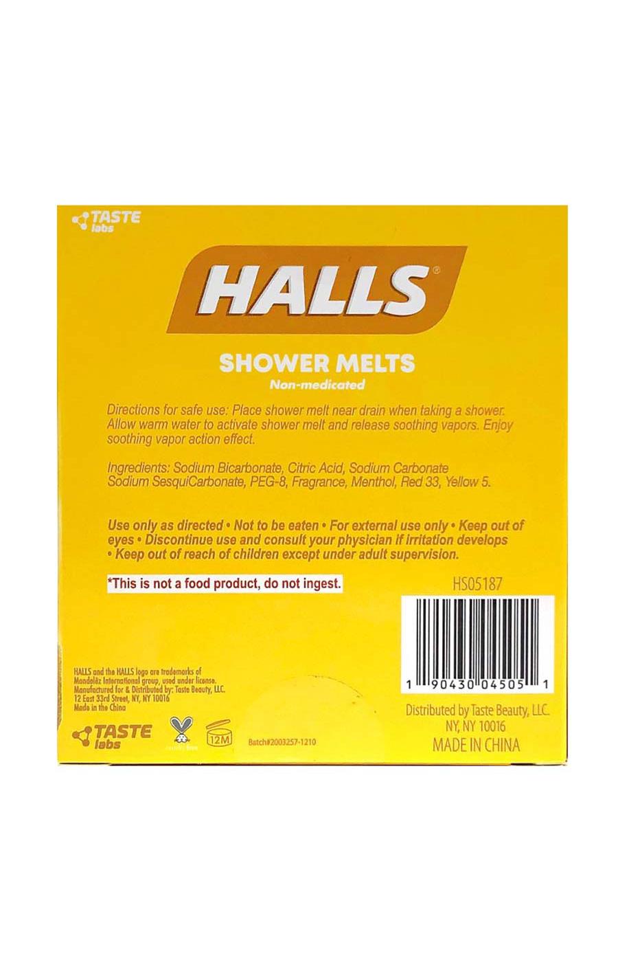 Halls Shower Melts Honey Lemon Shop Sinus & allergy at HEB