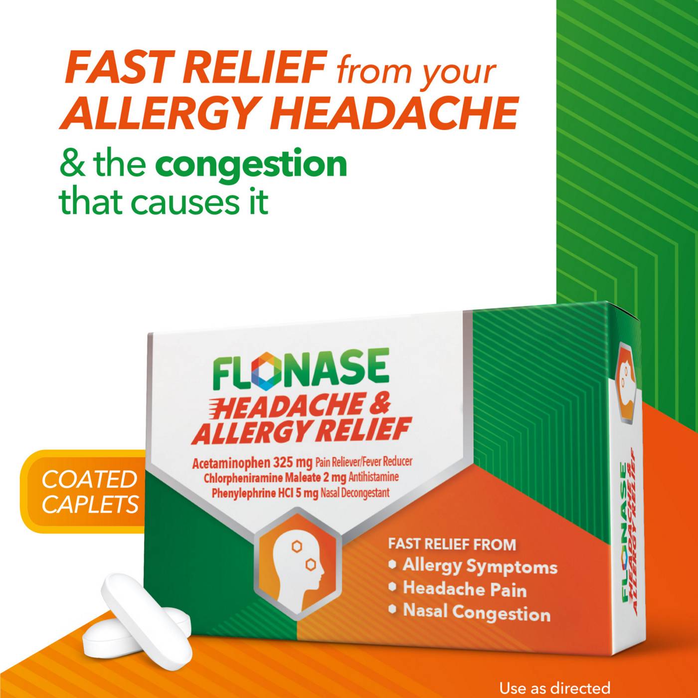 Flonase Headache & Allergy Relief Caplets; image 6 of 7