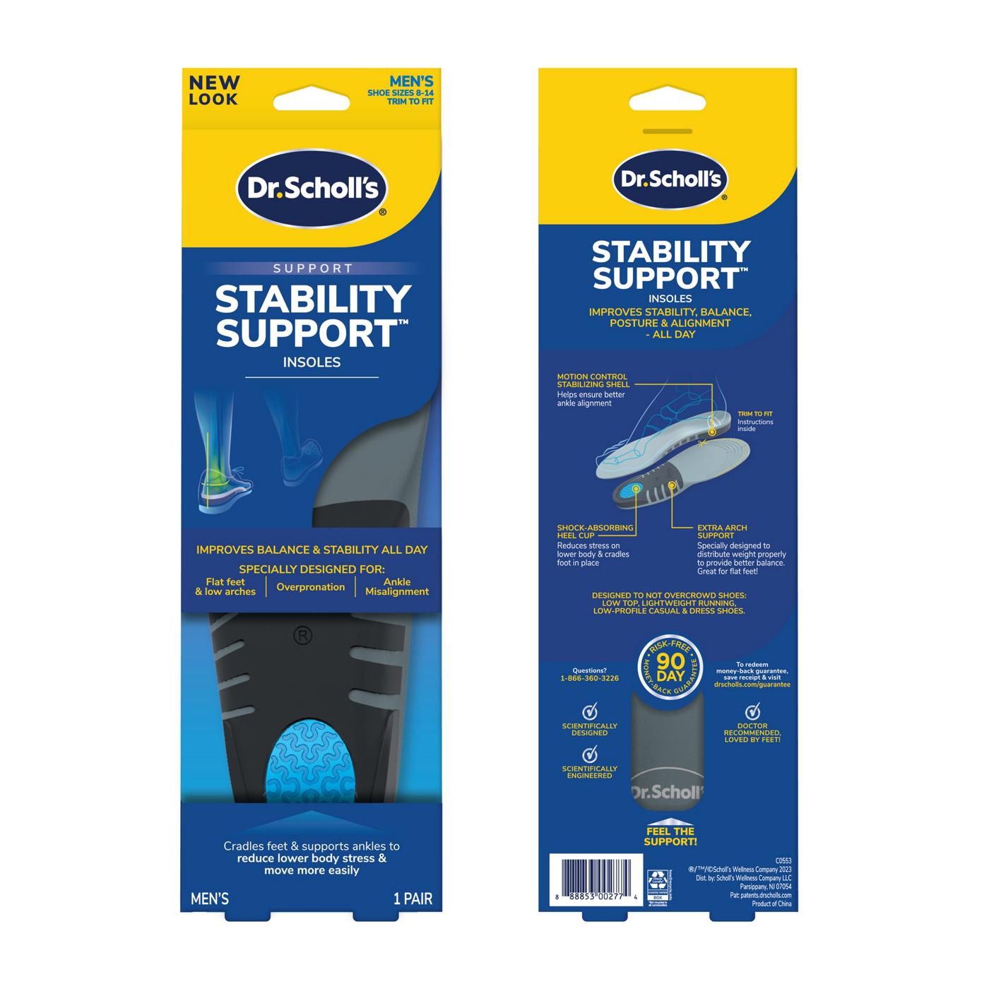 Dr. Scholl's Stability Support Insoles Men's Size 8-14; image 8 of 11