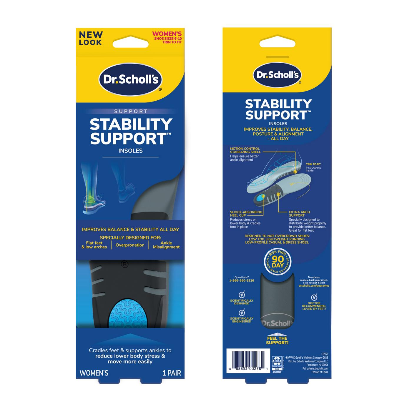 Dr. Scholl's Stability Support Insoles Womens 6-10; image 7 of 11