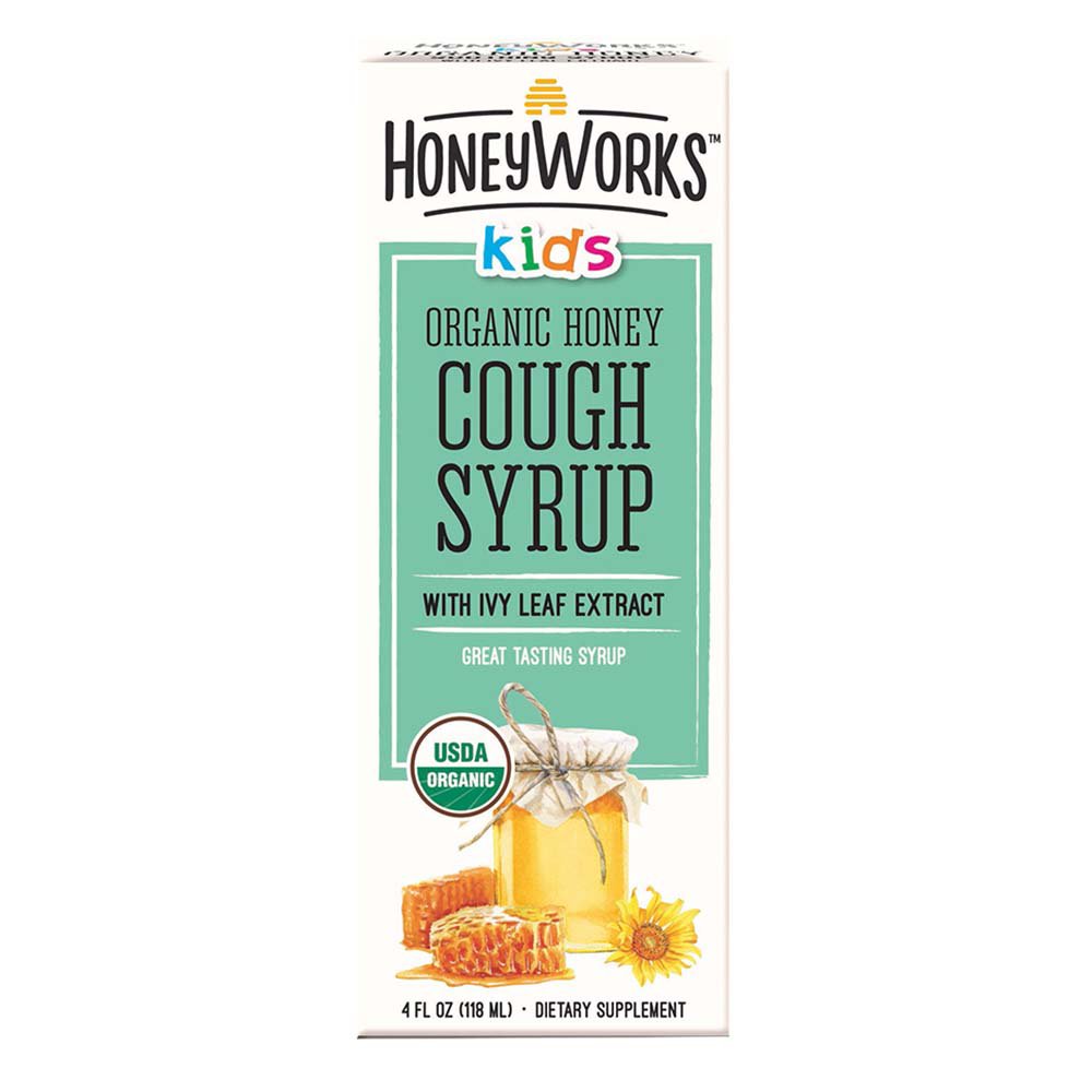 Honey Works Kids Organic Honey Soothing Syrup, 4.00 fl oz