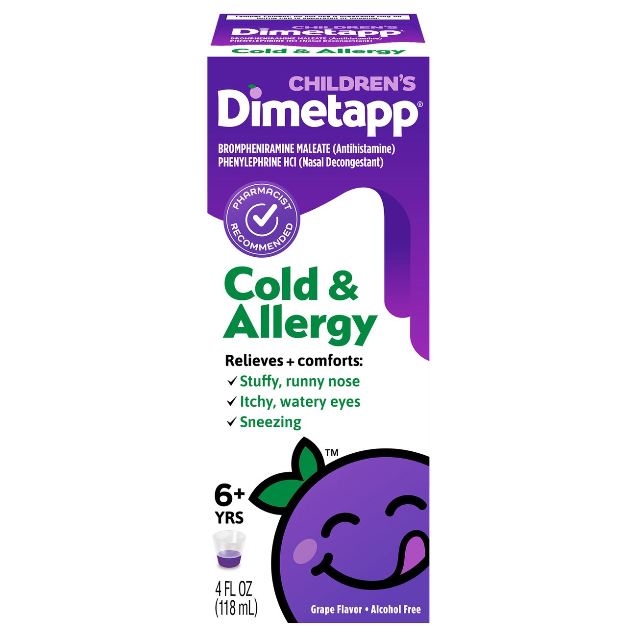 DIMETAPP Children's Cold & Allergy Liquid - Grape, 4 oz