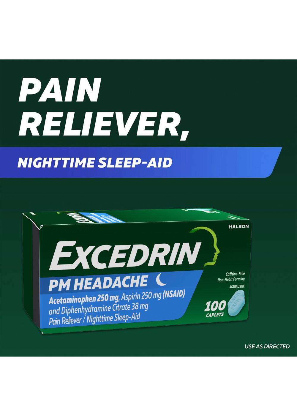 Excedrin PM Headache Relief Caplets; image 2 of 9