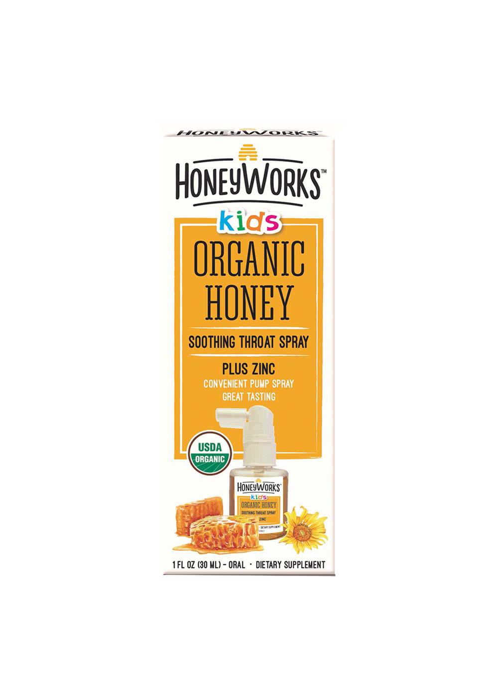 Honey Works Kids Organic Honey Soothing Throat Spray; image 1 of 5