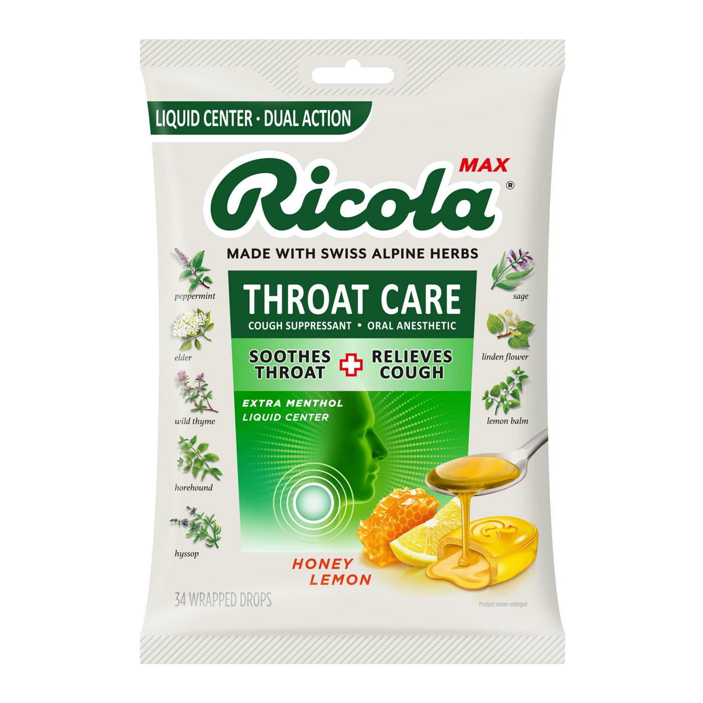 Ricola Throat Care Drops - Honey Lemon; image 1 of 8