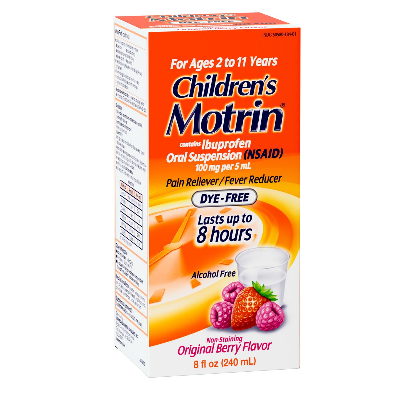 Children's Motrin Oral Suspension Dye-Free Berry Liquid; image 2 of 8