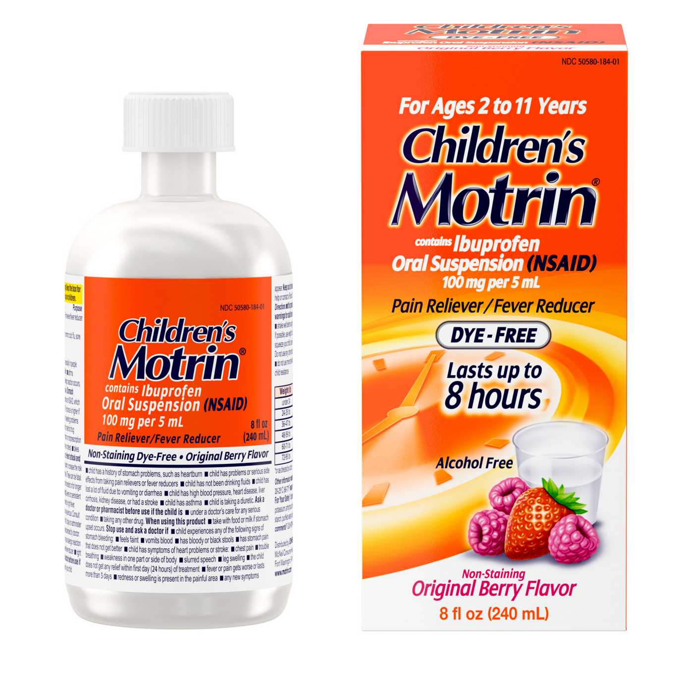 Children's Motrin Oral Suspension Dye-Free Berry Liquid; image 7 of 8