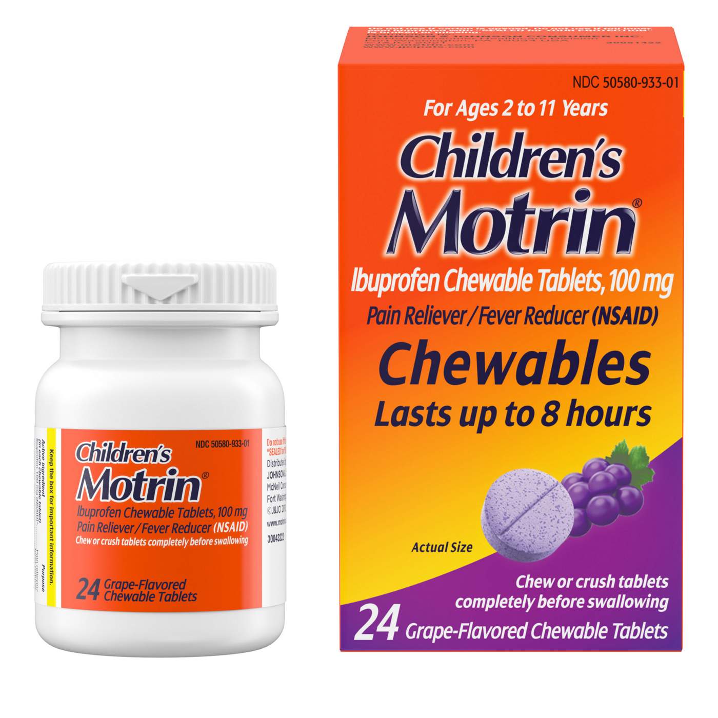 Motrin Children's Ibuprofen Chewable Tabs - Grape; image 6 of 8