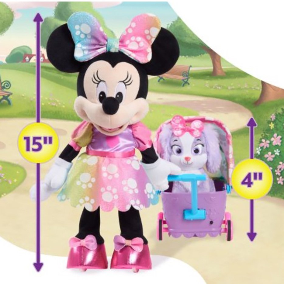 Minnie walk & clearance play puppy feature plush