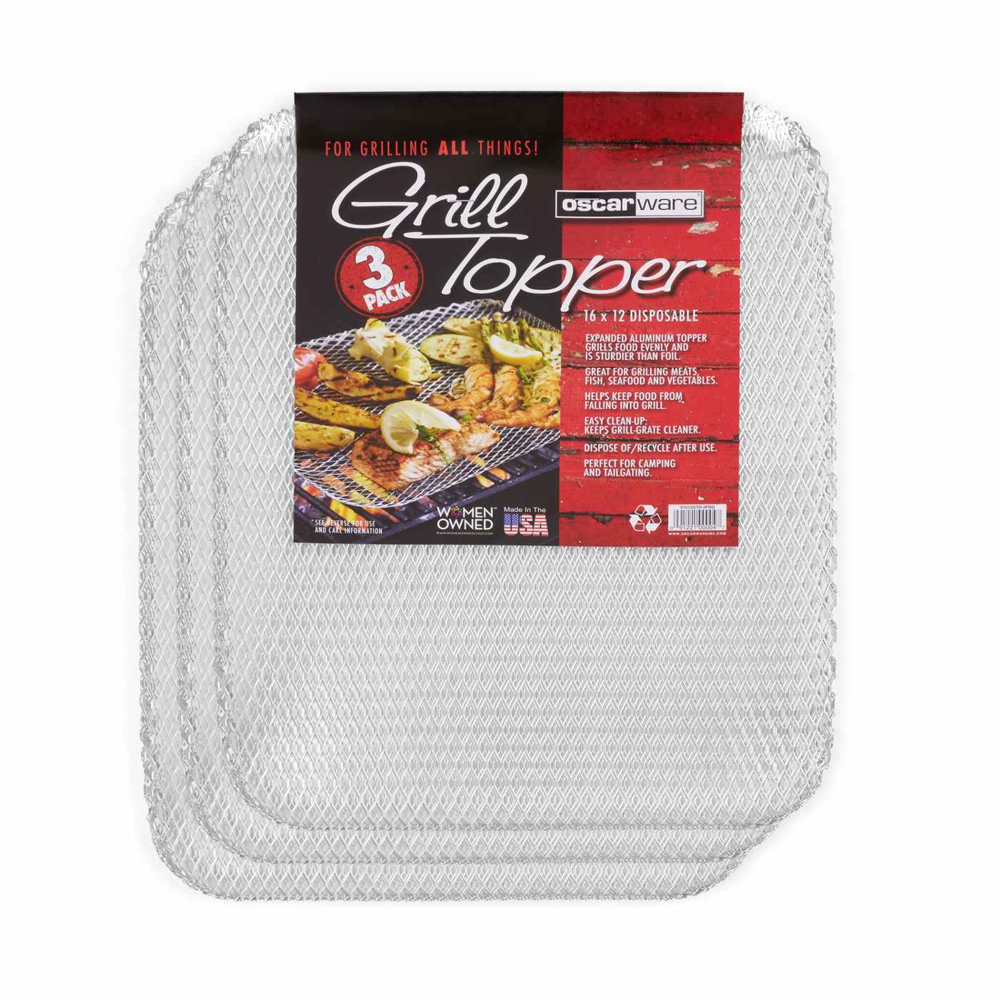 Oscarware Disposable Grill Toppers, 3 Pk; image 1 of 2