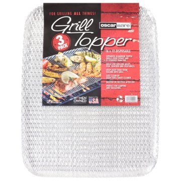 Oscarware Disposable Grill Toppers, 3 pk, 16" x 12"