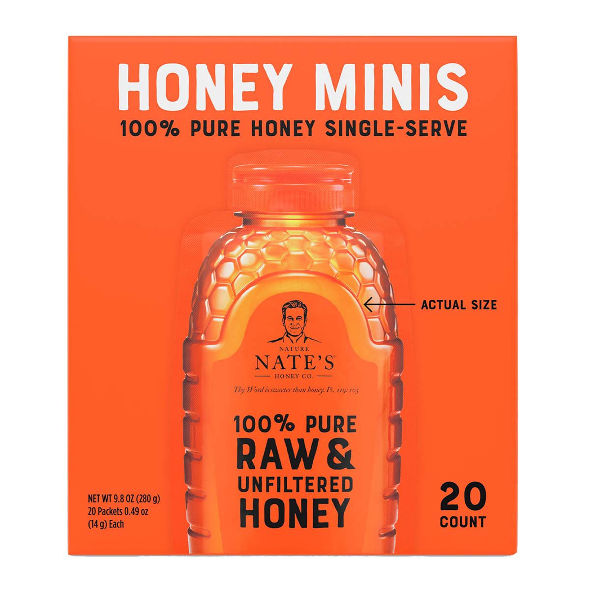 Nature Nate's Honey Co. Pure Raw & Unfiltered Honey Mini Packets - Shop ...