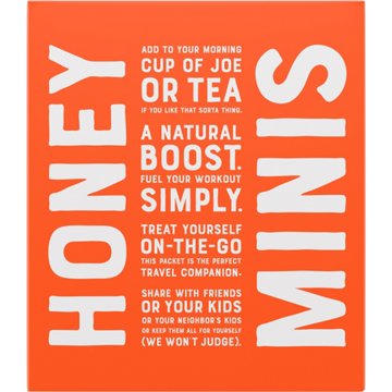 Nate's Honey 100% Pure Raw Unfiltered Honey Single Serve Minis, 20 ct
