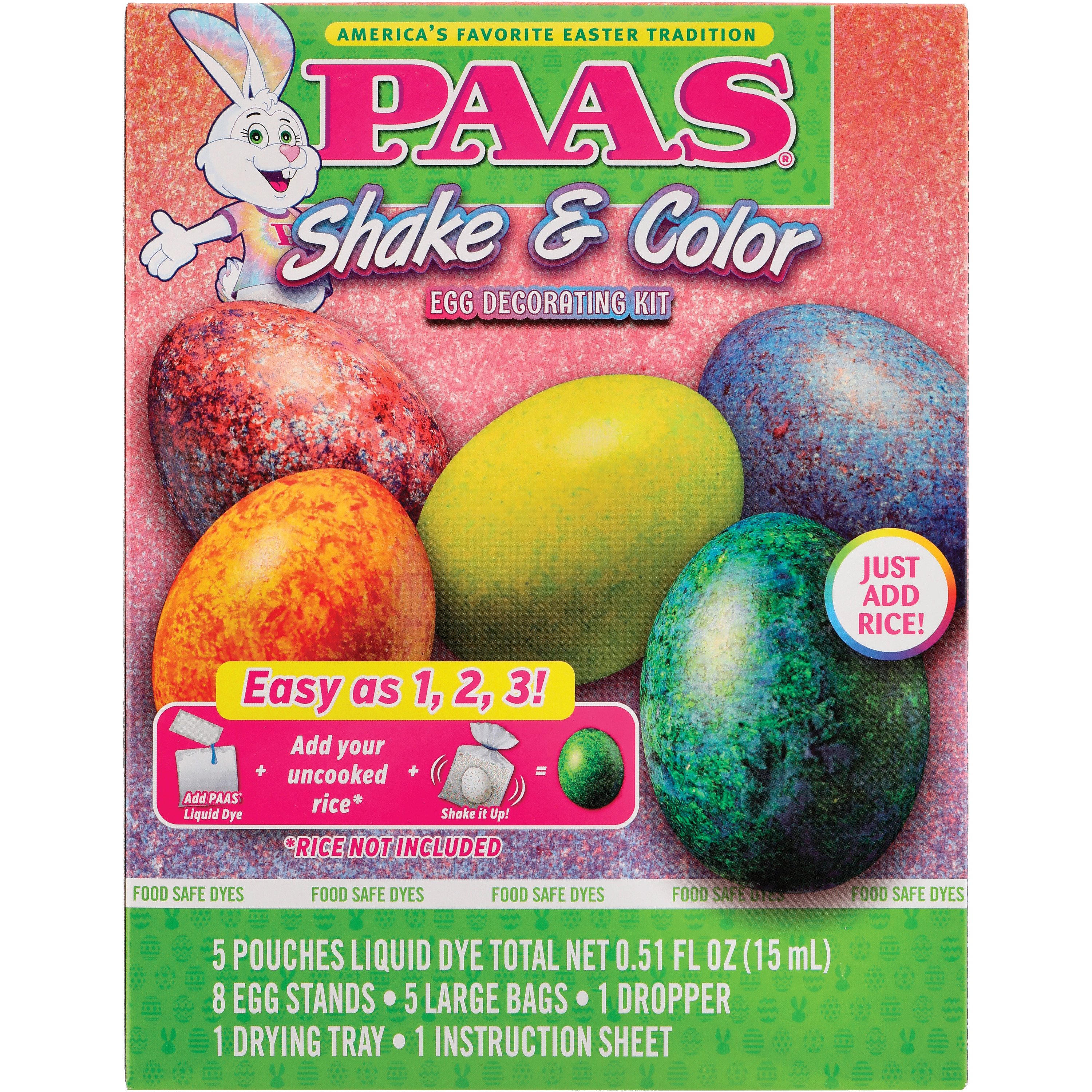 PAAS Shake & Color Easter Egg Decorating Kit Shop Seasonal decor at HEB