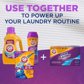 Arm & Hammer Odor Blasters Fabric Softener Dryer Sheets - Fresh Burst, 120 ct