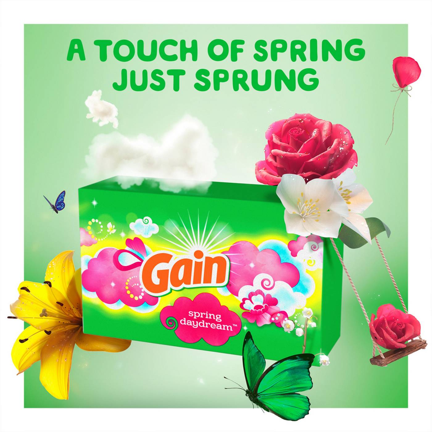 Gain Spring Daydream Fabric Softener Dryer Sheets; image 4 of 8