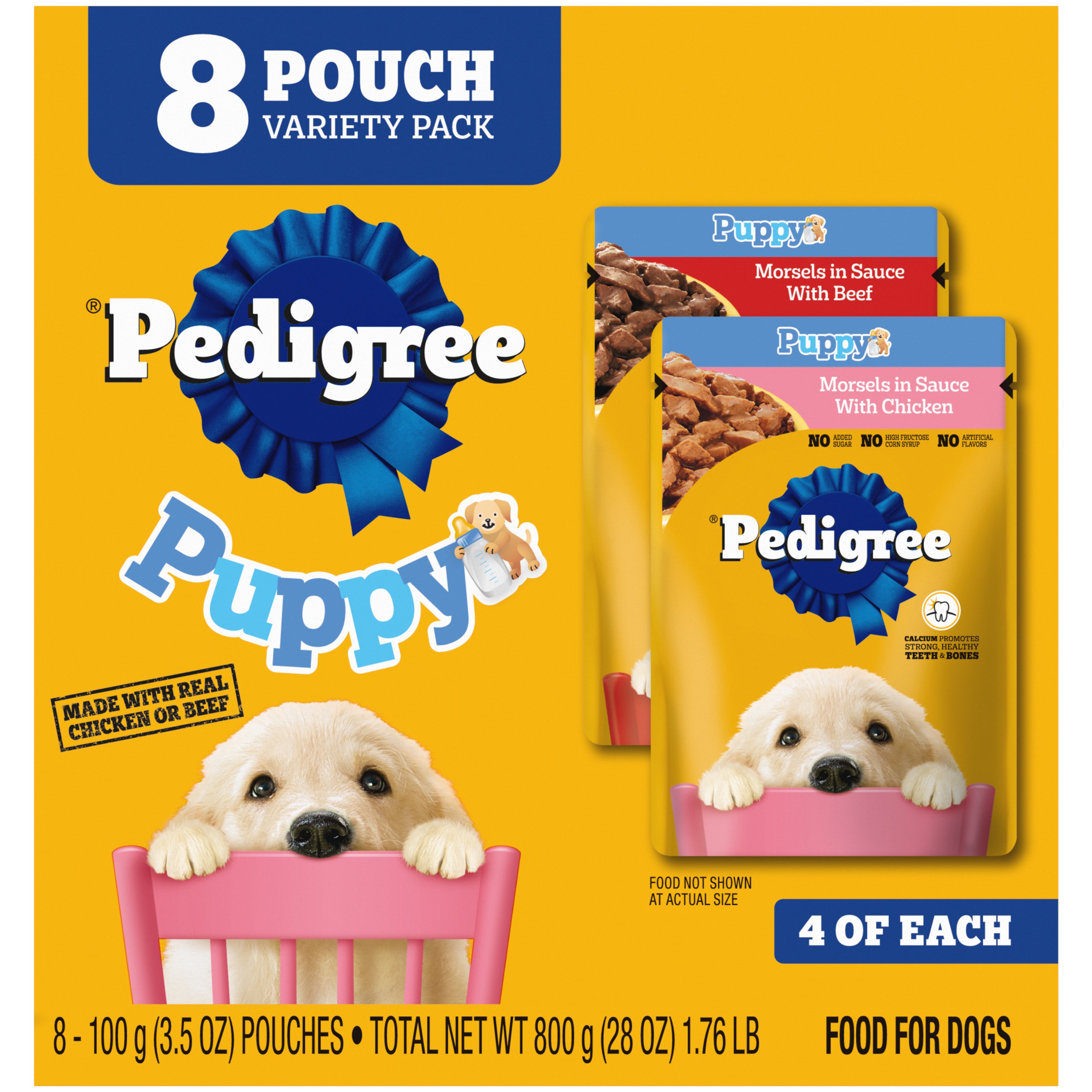 Pedigree Puppy Chicken Beef Variety Pack Wet Dog Food Shop Food At 