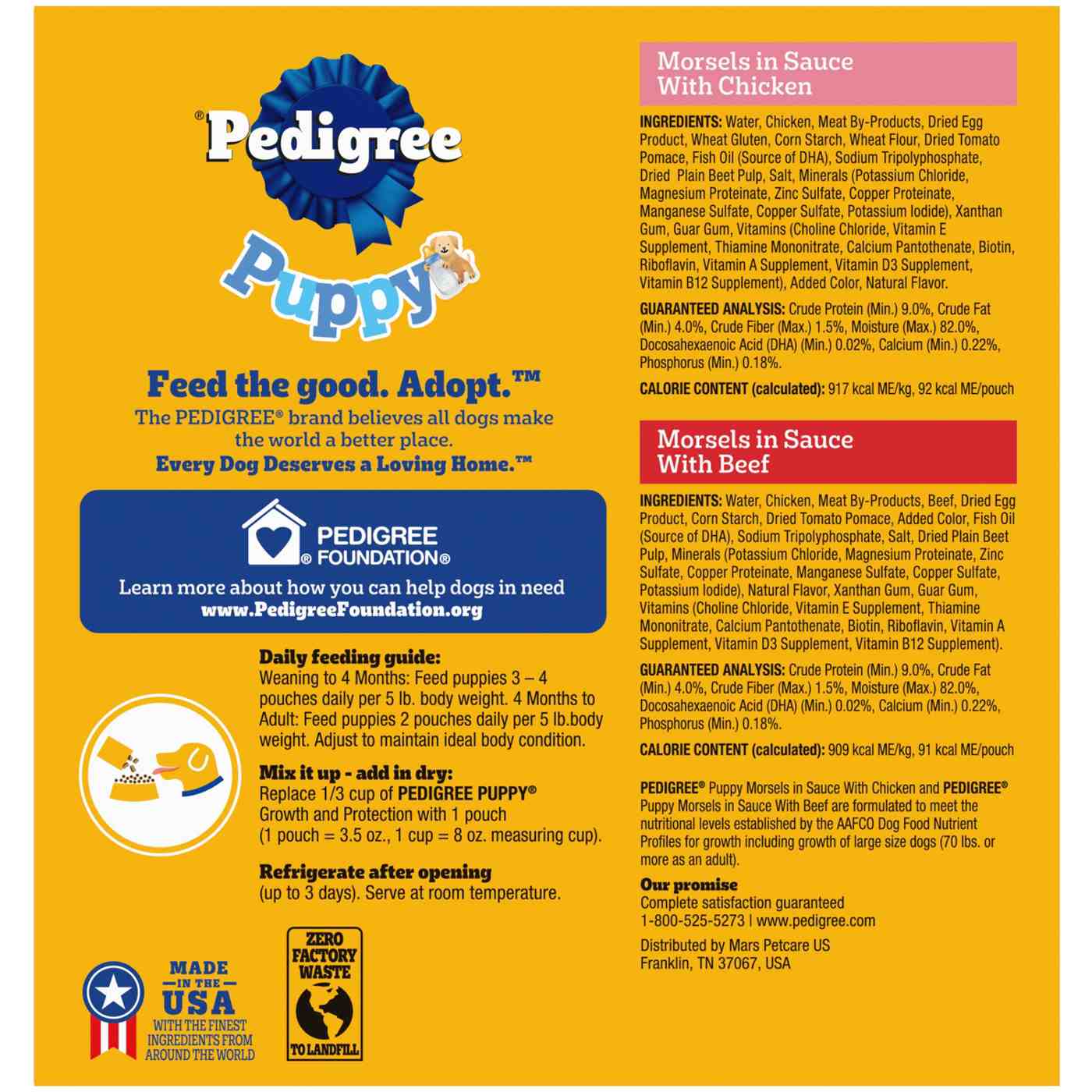 Pedigree Puppy Chicken & Beef Variety Pack Wet Dog Food Shop Food at