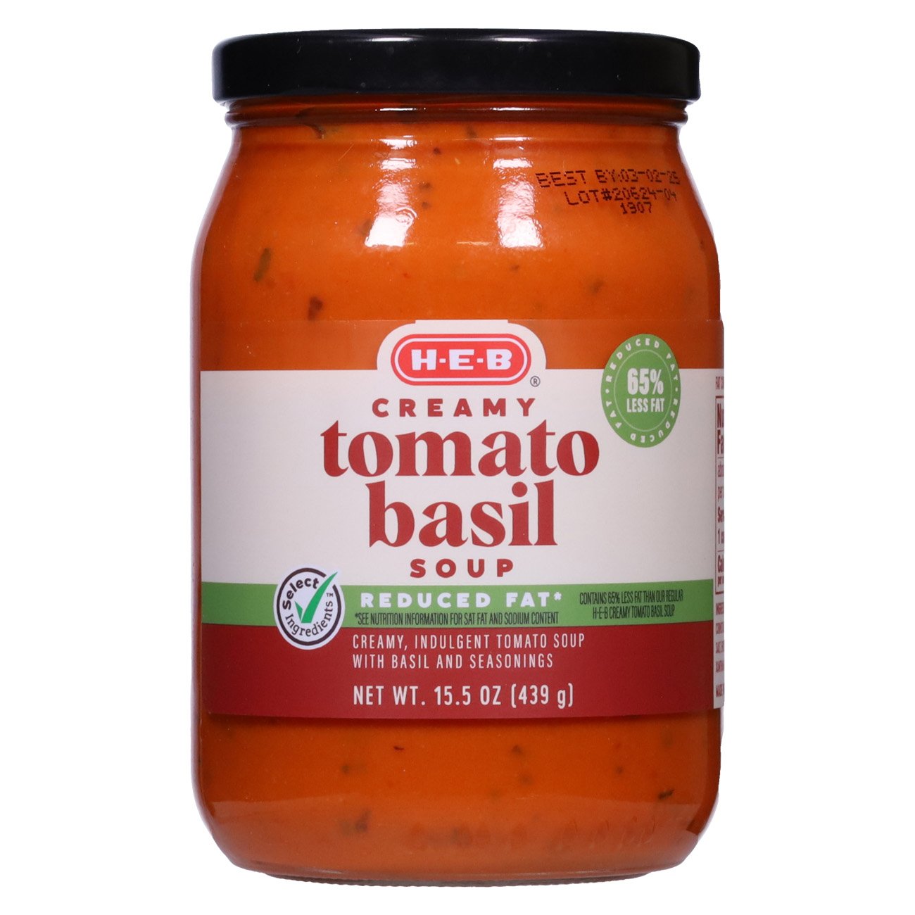 H-E-B Reduced Fat Creamy Tomato Basil Soup - Shop Soups & Chili At H-E-B