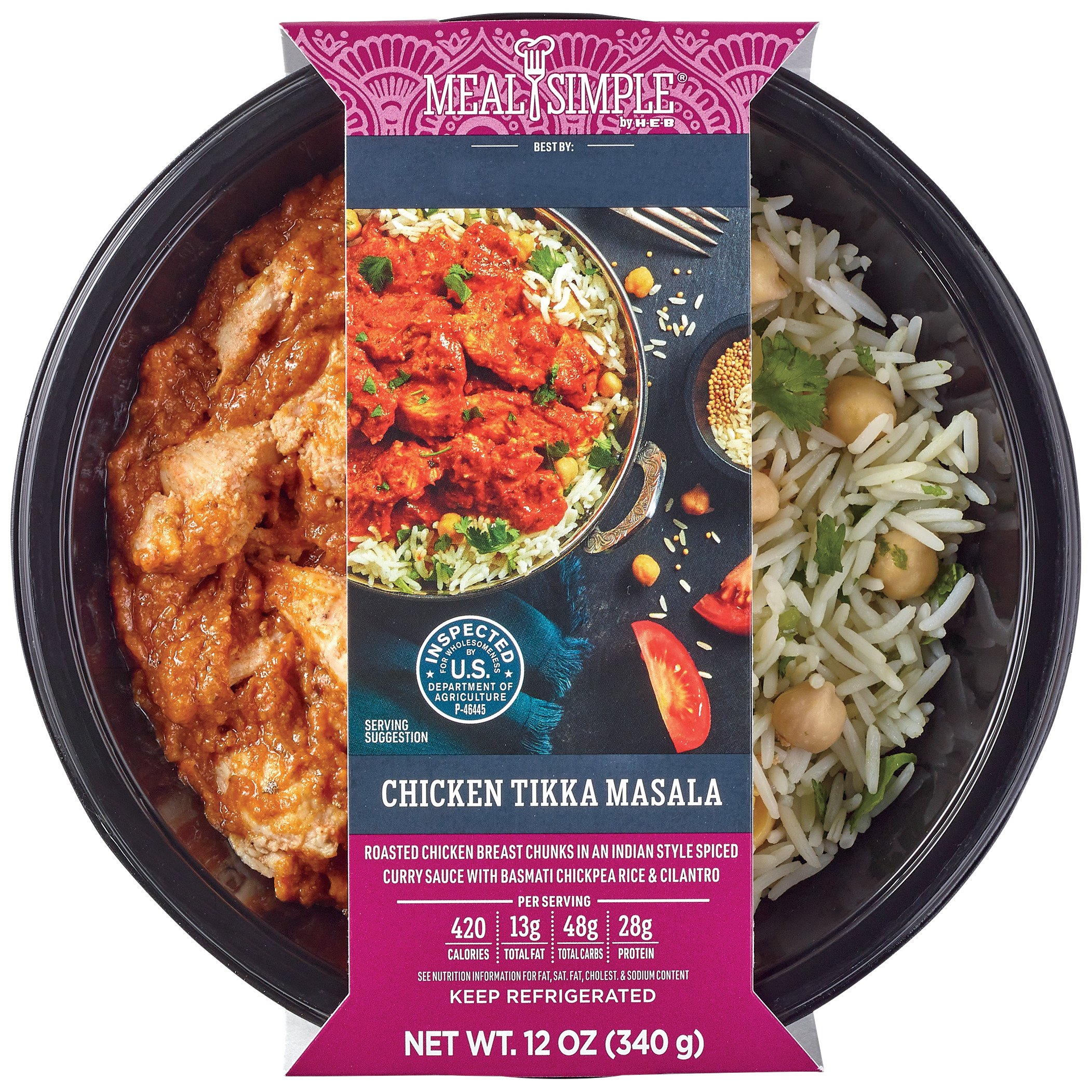 Meal Simple By H-E-B Chicken Tikka Masala Bowl - Shop Entrees & Sides ...