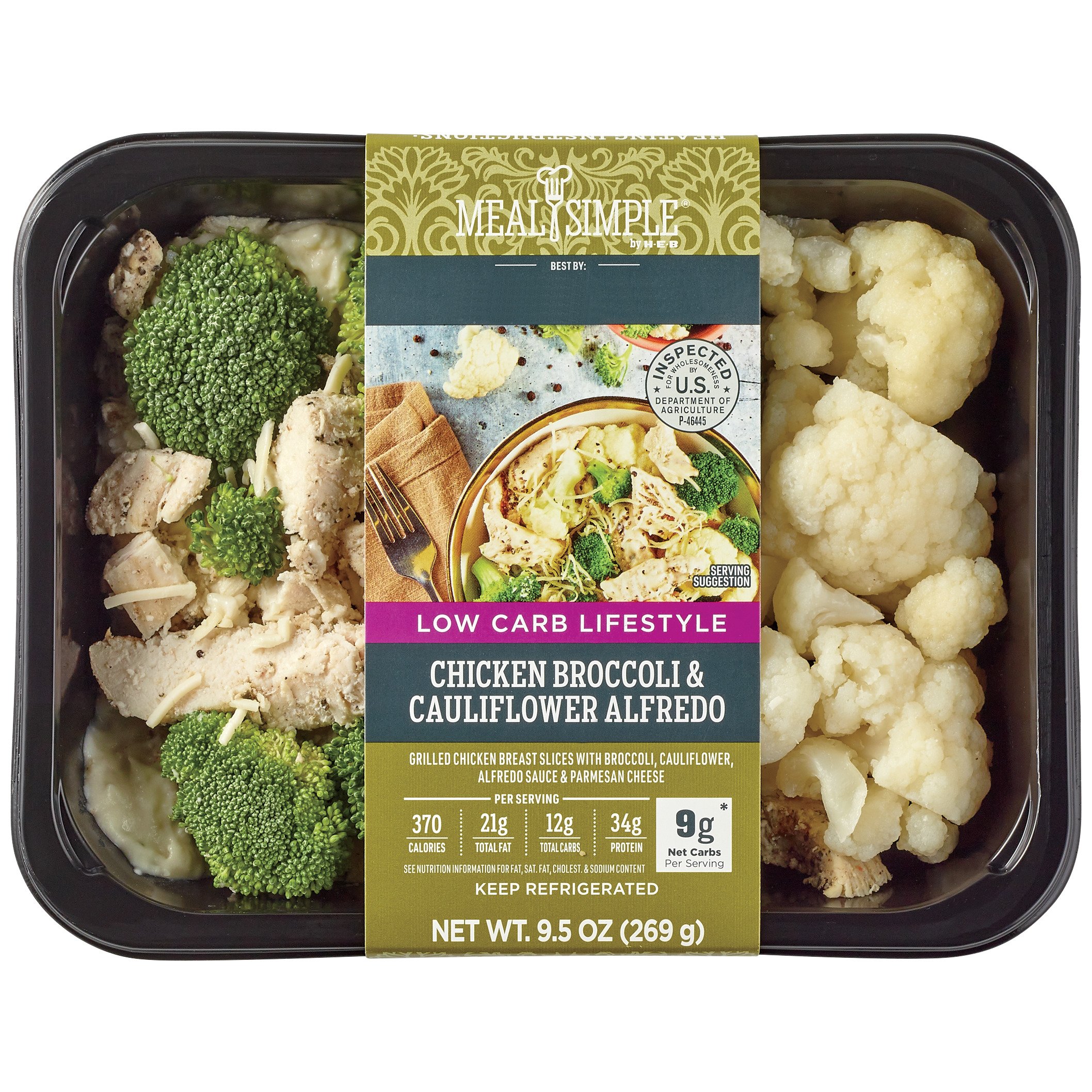 Meal Simple By H-E-B Chicken Broccoli & Cauliflower Alfredo - Shop ...