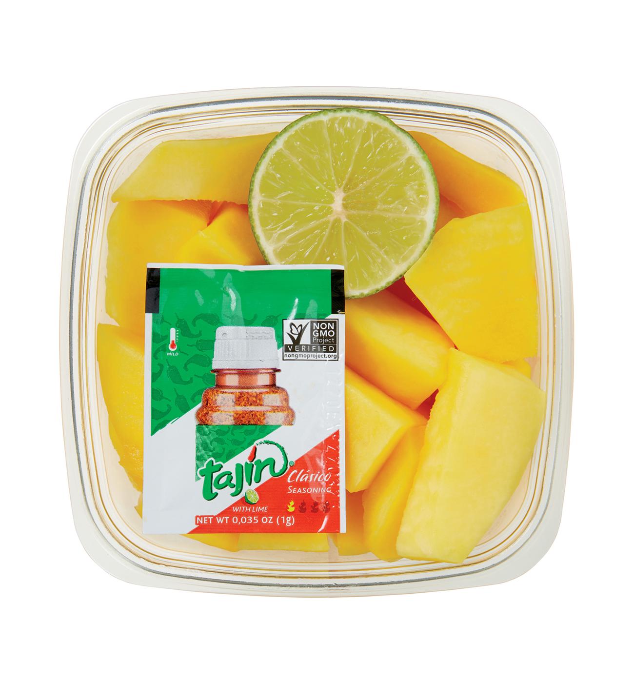 H-E-B Fresh Cut Mango with Tajin & Lime - Small; image 1 of 2