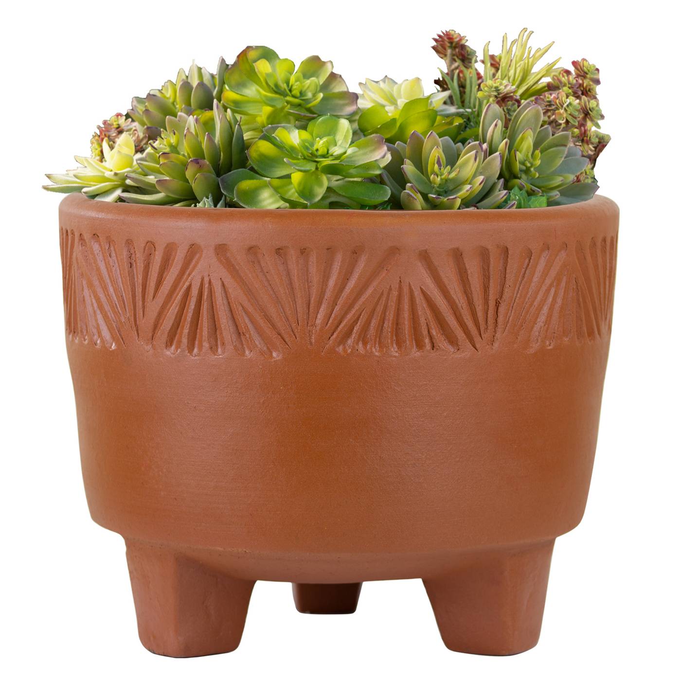 Trendspot Zona Footed Bowl Clay Planter Terracotta Shop Pots & planters at HEB