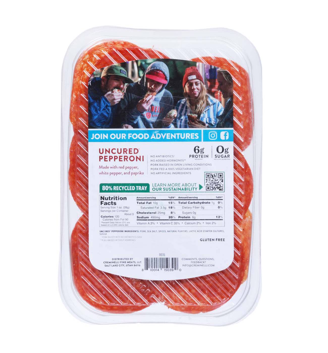 Creminelli Fine Meats Uncured Pepperoni Slices; image 2 of 2