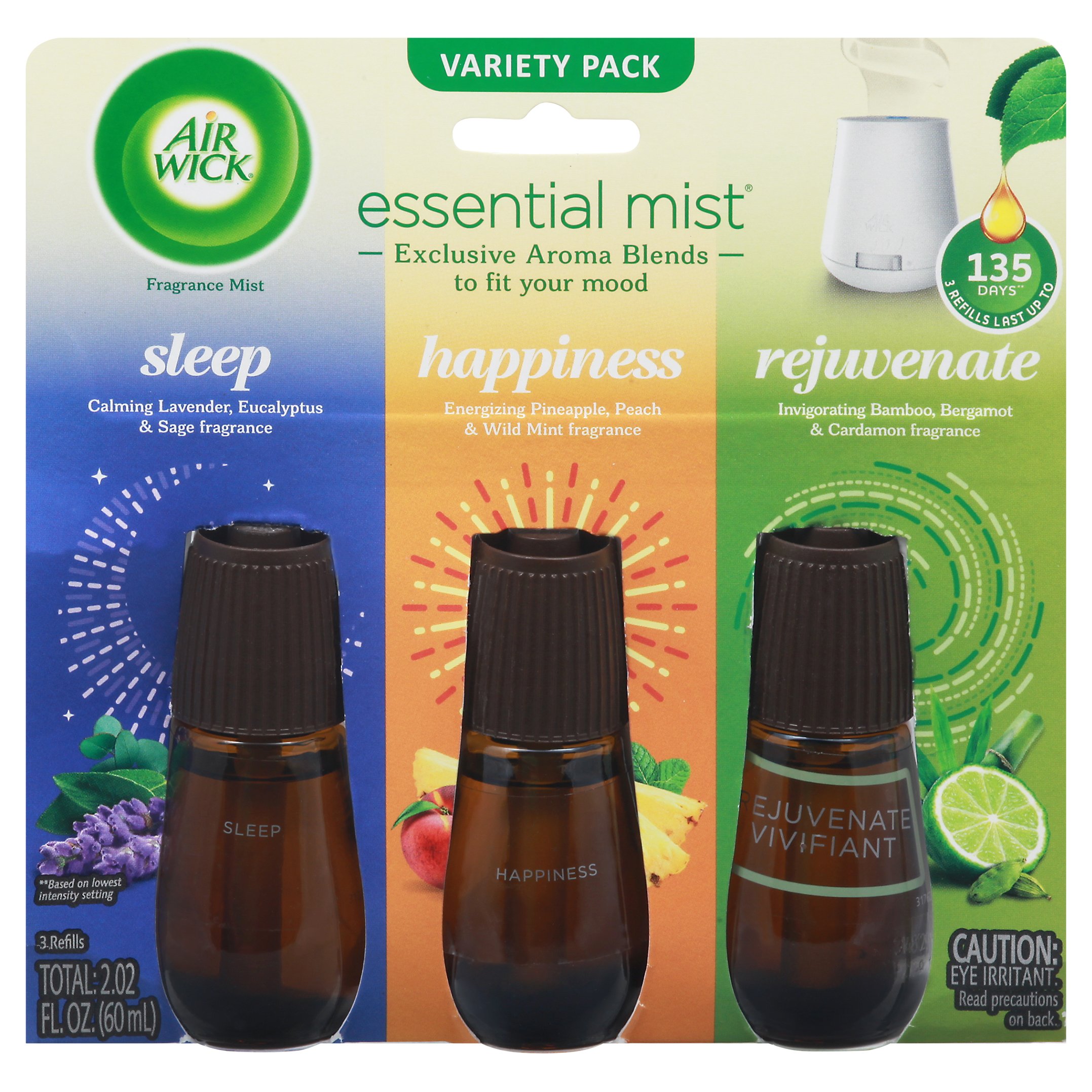 Airwick Essential Mist Refill Variety Pack Shop Air Fresheners