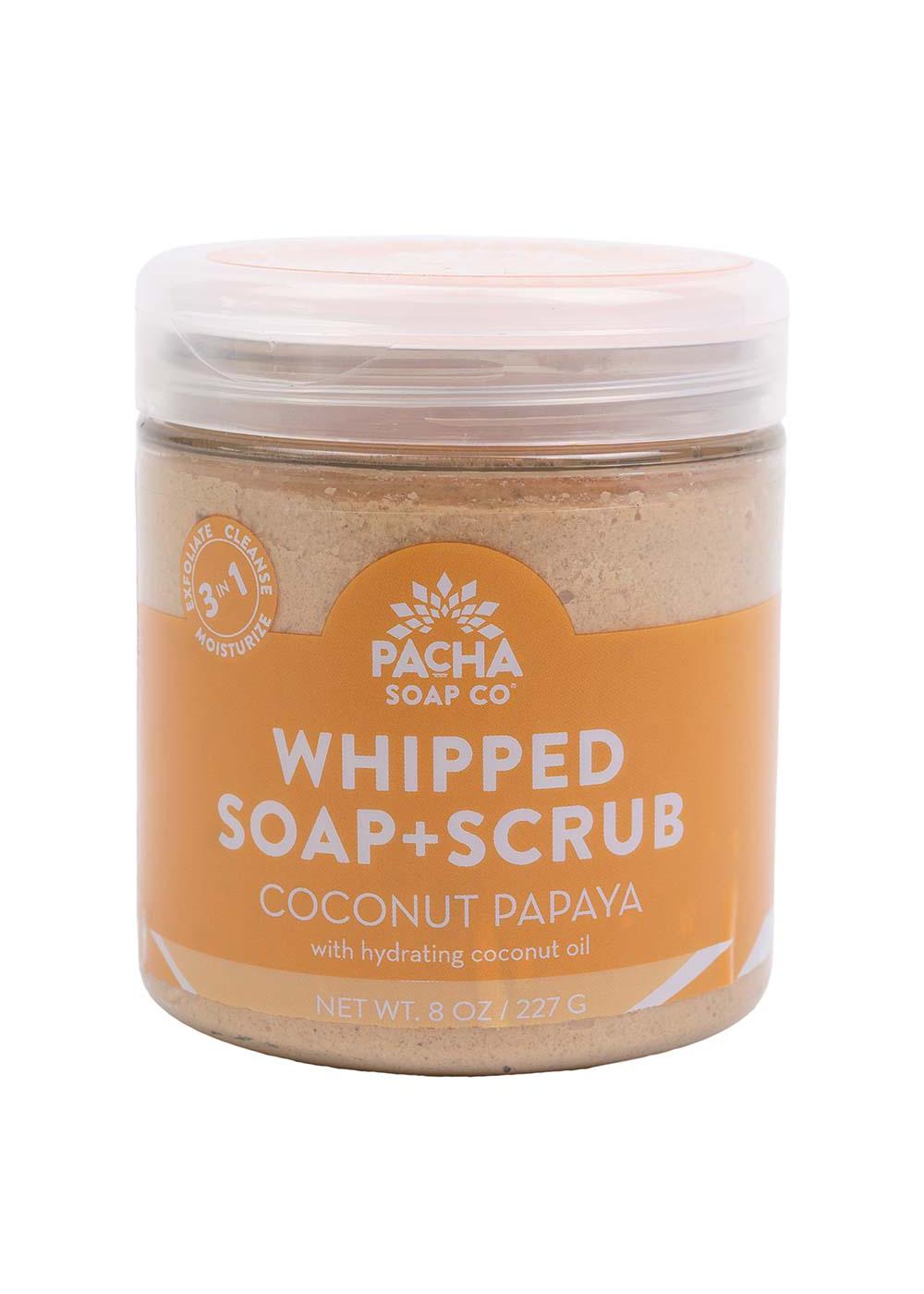 Pacha Soap Co. Whipped Soap + Scrub Coconut Papaya; image 1 of 2