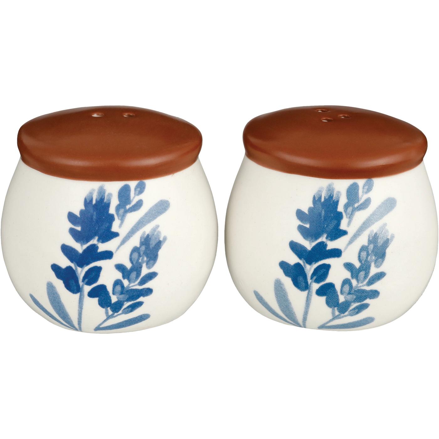 Destination Holiday Bluebonnet Ceramic Salt & Pepper Shakers; image 1 of 2