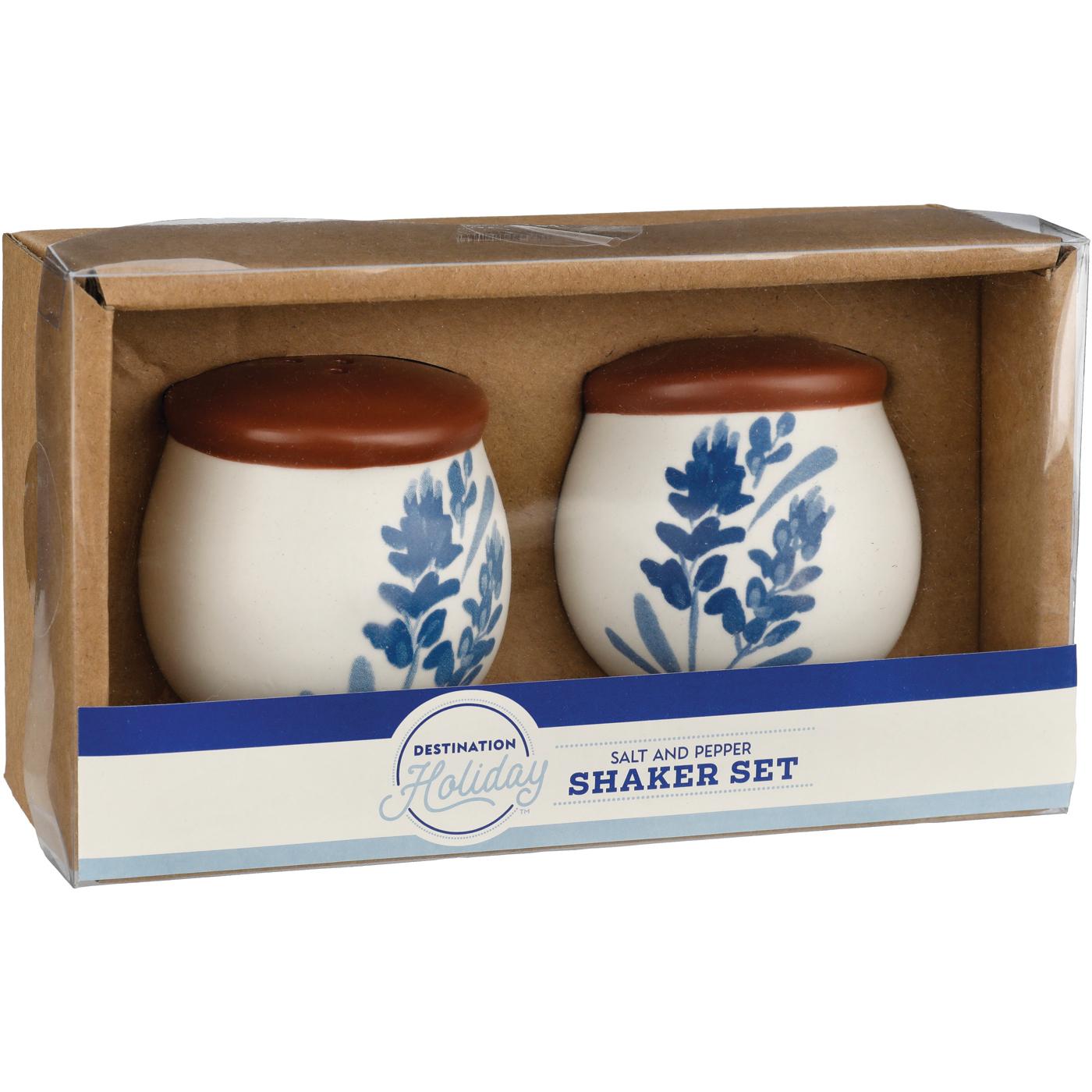 Destination Holiday Bluebonnet Ceramic Salt & Pepper Shakers; image 2 of 2