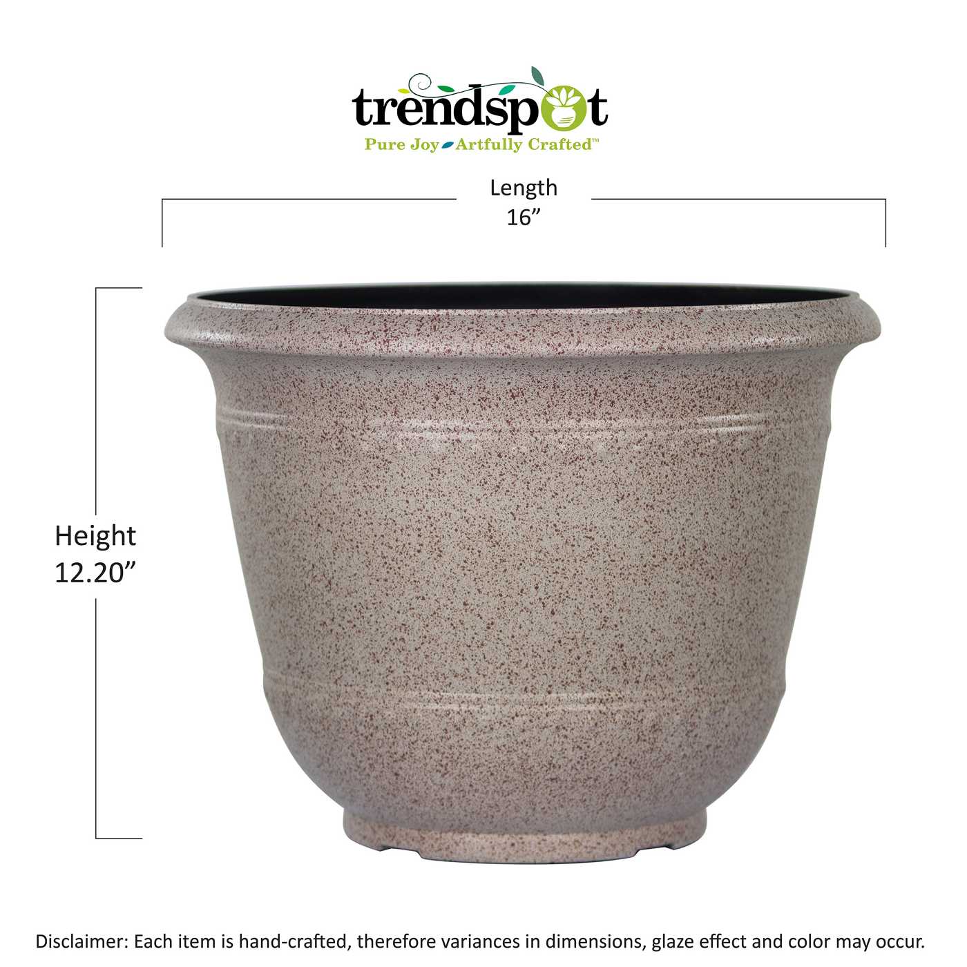 Trendspot Ursula Resin Planter - Quartz; image 3 of 5