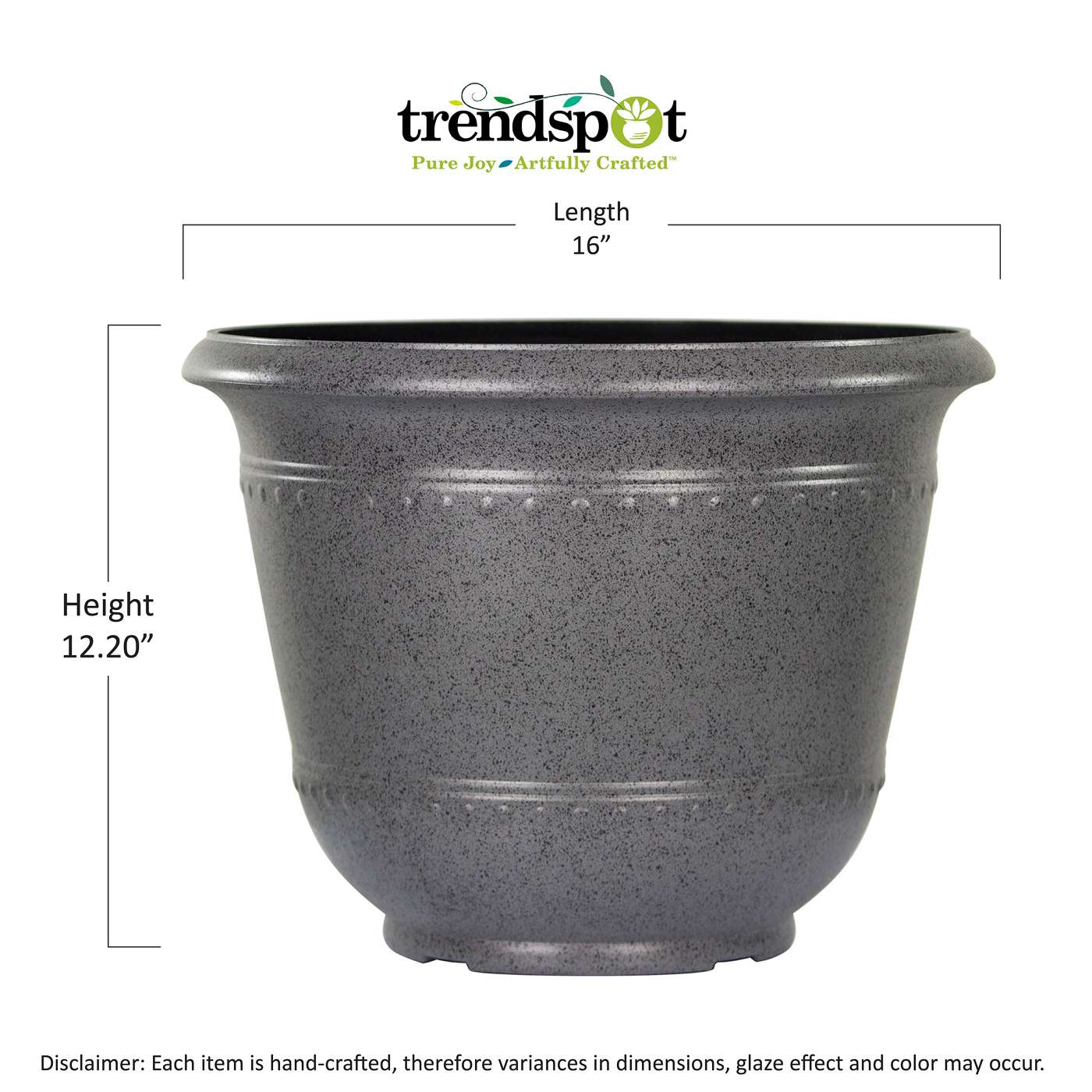 Trendspot Ursula Resin Planter - Granite - Shop Pots & planters at H-E-B
