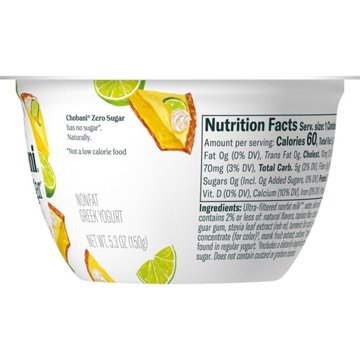 Chobani Zero Sugar Key Lime Pie Greek Yogurt