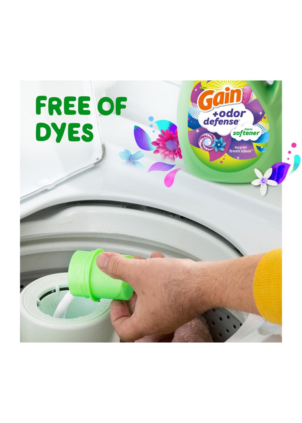 Gain Odor Defense Liquid Fabric Softener, Super Fresh Blast Scent; image 9 of 9